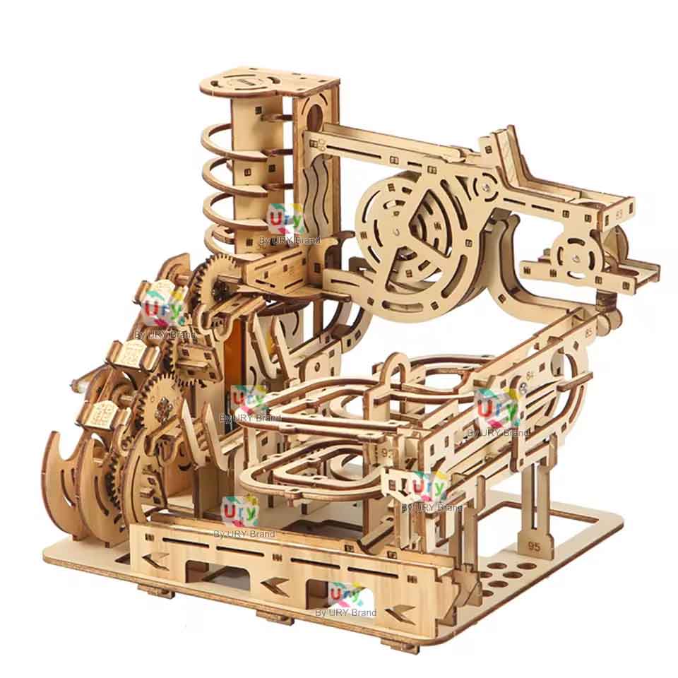 Rakuten - zmart Ury 3D 木製 パズル 電動 カタパルト トラック デバイス マーブルラン 機械 モデル 木製 組み立て キット 木製 パズル 3D パズル 大人 向け 知育 玩具 メカニカル パズル ウッド クラフト DIY キット 木製 モデル 工作 キット 歯車 構造 学習 知育