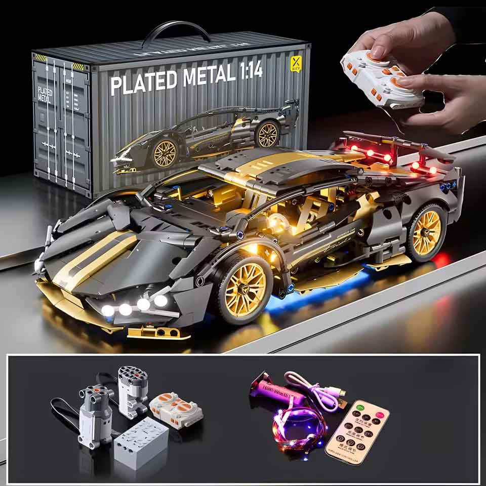 Rakuten - zmart テクニカル レーシング スポーツカー モデル ビルディング ブロック テクニック 大人 1:14 DIY スーパーカー ブリック パズル おもちゃ 子供（1280+粒） 組み立て式モデル ミニカー レーシングカー 模型キット ブロック玩具 DIYモデル カースケールモデル 組立玩具