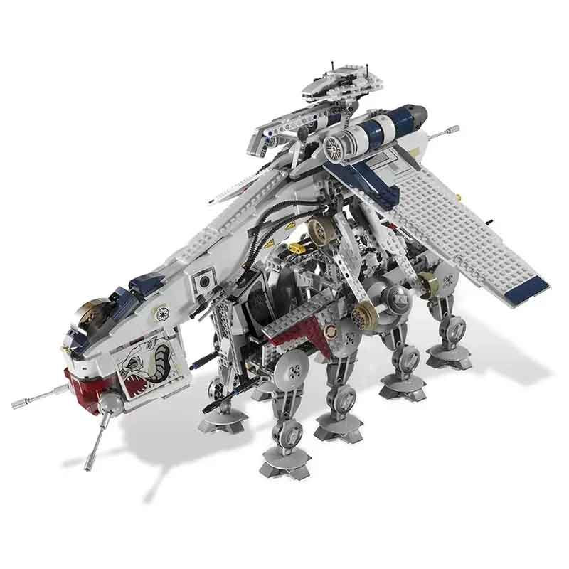 Rakuten - zmart スターウォーズ リパブリック AT-OTウォーカー対応 10195 輸送船 おもちゃ 子供用 クリスマスプレゼント クローンウォーズ玩具 SF宇宙船モデル 宇宙兵器ブロック 共和国軍輸送船 宇宙船ビルディングセット SFモデルキット 戦闘機ブロック AT-OTモデル対応