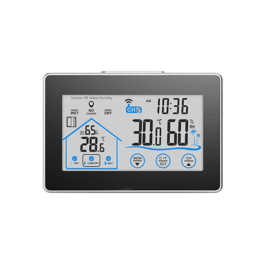 BALDA ウエザーステーション 屋内 屋外 湿度 クロック 温度計 湿度計 デジタルワイヤレス