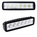 18W 12V 6発 LEDワークライト 2個セット スポットライト 投光器 ランプ フォグ オフロード 重機 SUV 4WD トラック LED フォグランプ バー フラッド ランプ ドライビング ジープ トヨタ SUV 4WD ボート トラック