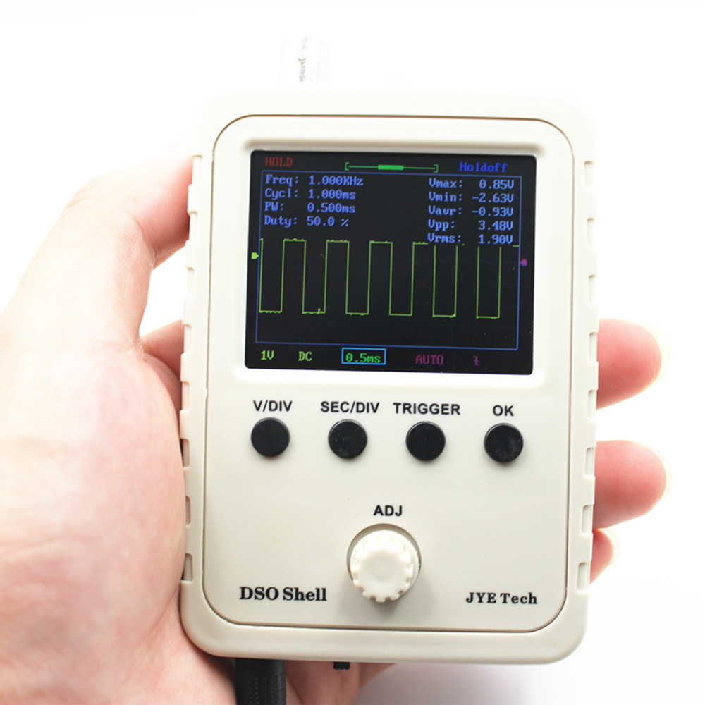 デジタル オシロスコープ DIY キット 1MSa / s 0-200KHz 2.4 "TFT ハンダ付け 電子学習 セット ハンドヘルド ポケットサイズ ハンドヘルド ポケット アナログ帯域幅 サポート 80KHz PWM ファームウェアアップデート