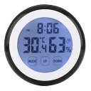 デジタル LCD 温度計 湿度計 電子 温度 湿度計 気象 ステーション 屋内 時間 クロック バックライト付