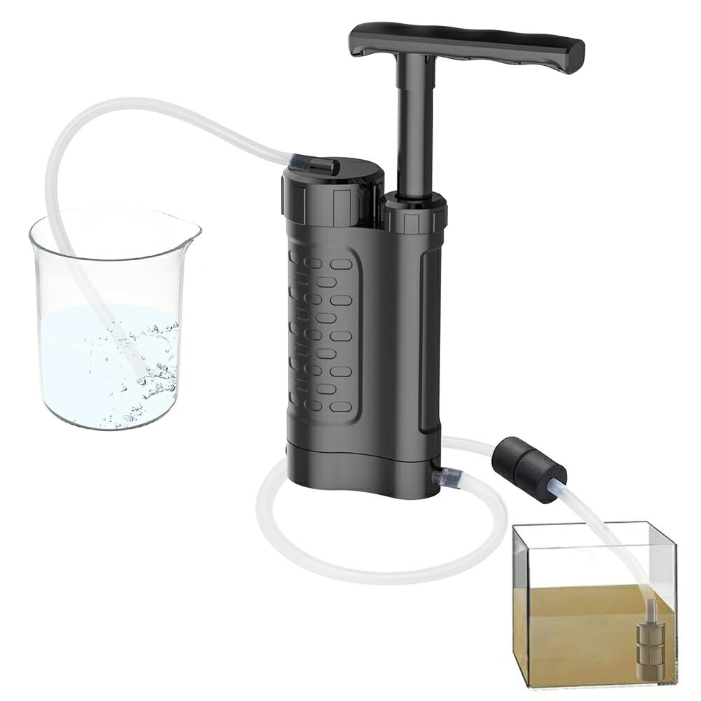 zmart 浄水ポンプ 水 ろ過 システム、0.01ミクロン フィルター 付き 緊急時 屋外 ...