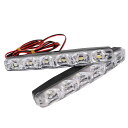 デイタイム ランニン グライト 2個セット LED DC12V 6000K 自動車 スタイリング防水 オート 5050 6SMD 6W ユニバーサル カー DRL 補助 ライト ドライビングランプ