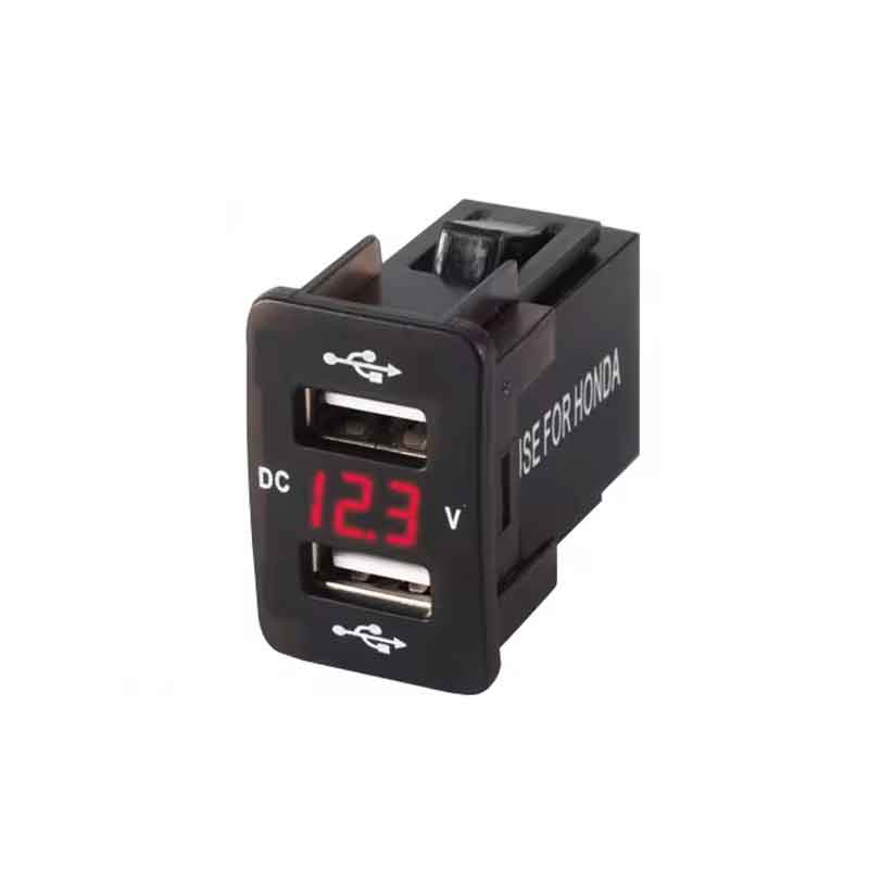 PS: ご注文前に車のバックルのサイズをご確認ください サイズ 36*23*40mm 4.2A 12v 24v 車用 USB シガレット ライター ソケット 充電 デュアル USB 車用充電器 電圧計ソケット ホンダ用 すべての携帯電話用 説明: 充電に最適で、取り付けも簡単。 ほとんどのスマートフォンと互換性があり、iPad、iPhone、iPod に適合 - フルスピードで急速充電、車用レコーダー、電子モニター、GPS、その他の電子機器で、電源不足の危機的な瞬間を解消します。 配電管理、インテリジェント配電、より多くの電流、 充電時間を 30% 以上節約、安全、高速。出力電圧は 4.2A です。 強力なパフォーマンス、インテリジェントチップの分野を装備、高精度の出力電圧と電流精度、応答速度、 インテリジェント識別、より安定したセキュリティを使用。 電子製品を損傷しないように、取り付け時に陽極と陰極の場所に注意してください。 接続方法：プラス極に接続するには「+」、マイナス極に接続するには「-」。 赤いワイヤーはプラス、黒いワイヤーはマイナスです。 車の電圧が12～24Vであることを確認してください。 仕様： LED電圧表示：青/赤/緑のライト 電源入力：DC 12V?24V USBソケット電源出力：DC 5V 2.1A + 2.1A パッケージに含まれるもの： ホンダ用カーUSBソケット充電器 x 1 ケーブル x 1 【警告】（死亡や重傷を負う可能性がある内容） 分解・改造の禁止: 本製品を分解したり改造したりしないでください。火災・感電・故障の原因となります。 異常時の使用中止: 使用中に異常な発熱、異臭、発煙、変形などの異常を感じた場合は、直ちに使用を中止し、車両のアクセサリーソケット（または接続先）から取り外してください。そのまま使用を続けると火災の原因となります。 水濡れ厳禁: 濡れた手で触れたり、液体がかかる場所で使用しないでください。ショートによる発火の原因となります。 【注意】（傷害や物的損害を負う可能性がある内容） 推奨使用期間: 本製品は車内という過酷な環境（高温・振動）で使用されるため、**設計上の標準使用期間を「3年〜5年」**としています。期間を超えての使用は内部部品の経年劣化により、発火や故障のリスクが高まります。定期的な買い替えをお勧めします。 設置場所: 運転の妨げになる場所や、エアバッグの作動を妨げる場所には設置しないでください。 異物の混入防止: USBポート内部にゴミや金属片（クリップやホチキスの針など）が入らないよう注意してください。ショートの原因となります。 接続機器: 接続する機器の合計消費電力が、本製品の定格出力を超えないようにしてください。 検索キーワード USB充電器 シガーソケット 急速充電 QC3.0 車載電圧計 LED表示 パネル取付 カーチャージャー 自動車電装 ホンダ車用 電源ソケット スマホ充電 車載アクセサリー 12V対応 24V対応 モバイル充電器 USBポート デュアルポート 車載電源 インパネ埋込型 コンパクト設計 LED電圧表示 車内電源 充電アダプター カスタムパーツ 車用充電器 充電ステーション 車内電装 電源アダプタ DCソケット 電源出力 電装部品 スマートフォン用 USBソケット インテリアパーツ 車内アクセサリー 車内用品 USB電源 充電端子 車載用品 携帯充電 LEDインジケータ 電源モジュール 電装アクセサリ パネルソケット USB電圧計 車載電源増設 USB電装品 車内設備 車両用USB