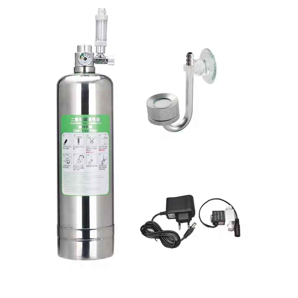 乐天商城 - zmart 水槽 用 CO2 生成 システム キット ステンレススチール製 CO2 シリンダー 生成システム 二酸化炭素 リアクター キット 植物 魚用 水槽CO2システム CO2生成キット アクアリウムCO2 二酸化炭素リアクター CO2拡散器 CO2ボンベ CO2レギュレーター CO2供給キット