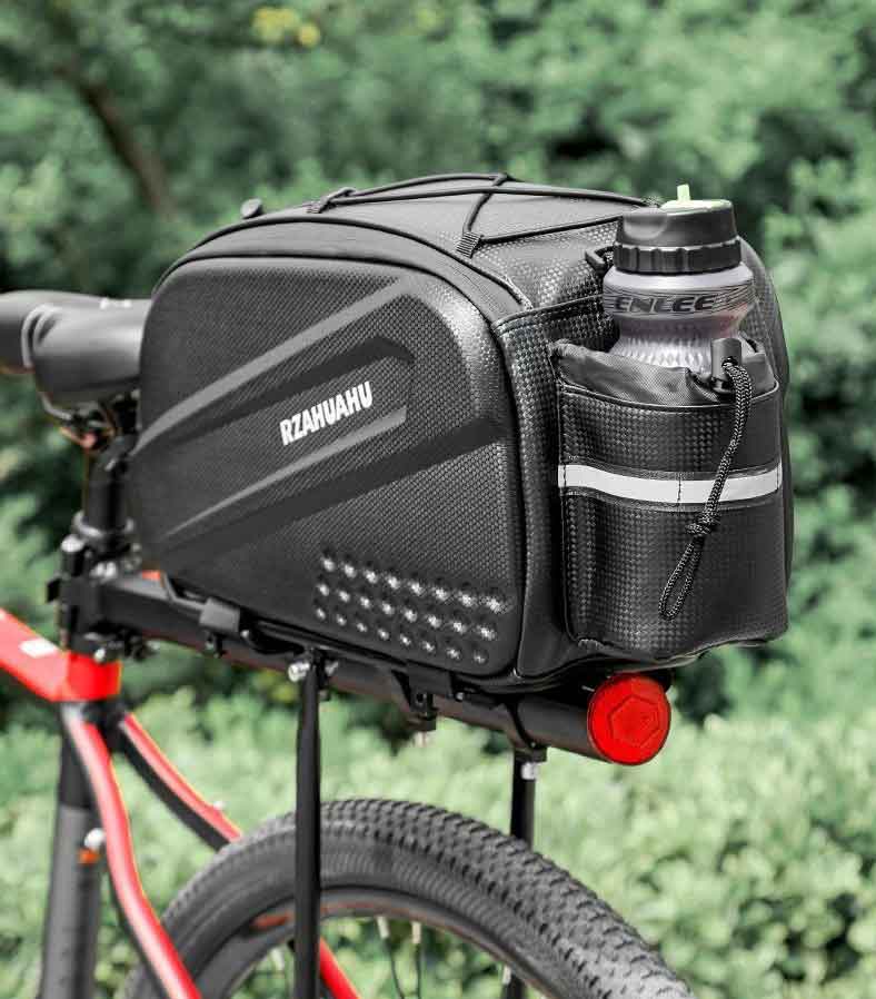 zmart 大容量 自転車 バッグ 後部 座席 バッグ 多機能 ショルダー ハンドバッグ ラックバッグ 防水 サ..