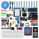 Arduino Uno R3 用スターター学習キット - Uno R3 ブレッドボード サーボモーター SG90 1602 LCD ジャンパーワイヤー UNO R3