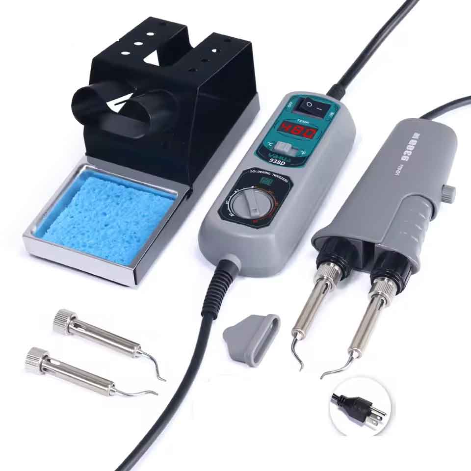 zmart YIHUA 938D ポータブルピンセット はんだ付けステーション 110V はんだごて ステーション チップ..