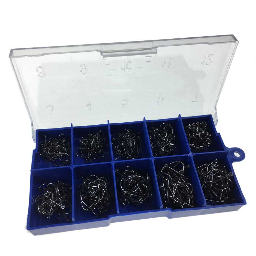 500本 #3-#12 ブラック 淡水 釣り フック コイ 釣り針 キット ジグベイト 500個 キット ジグ ベイト 鯉 カープ