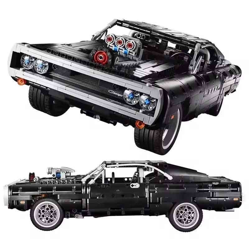 乐天商城 - zmart ダッジ チャージャー レーシングカー ビルディング ブロック モデル 映画 ワイルドスピード 名作車両 42111 ブロック ワイスピ車模型 42111 ドミニクカー模型 レーシングブロック アメ車ブロック マッスルカーモデル テクニックカーセット ストリートカーブロック