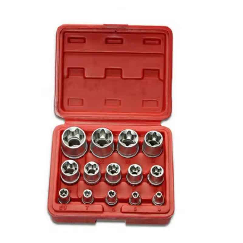 乐天商城 - zmart 14個入り メス E スター トルクス ソケット セット E4-E24 E-トルクス 外径 六角 ソケット インサートナット トルクスソケット 外径六角ソケット E型ソケットセット トルクス工具セット ソケットレンチ Eソケット E型ボルト工具 六角外径ソケット