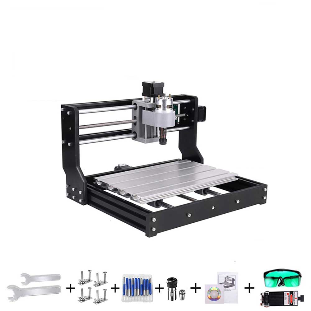 15W USB CNC 3018 ルーター ER11 レーザー加工機 ソフト オリジナル日本語説明書つき CNC 3018 Pro DIY ミニ マシン GRBL オフラインコントローラー付き 3軸 フライス盤 ウッドルーター