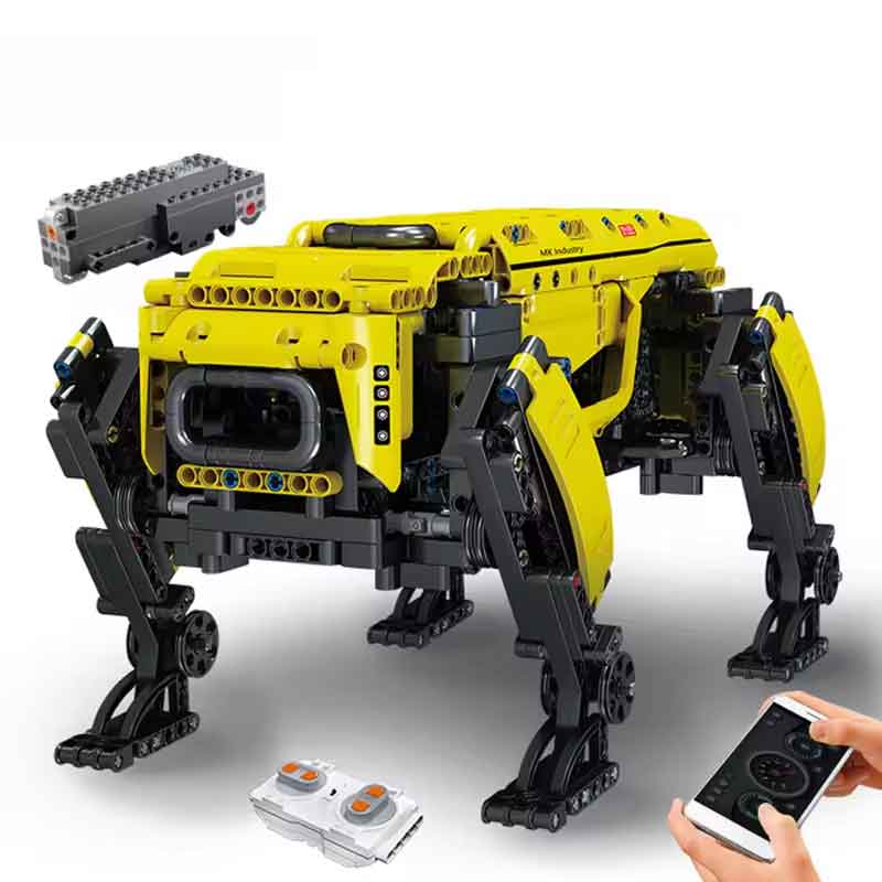 zmart テクニカル ロボット 玩具 RCモーター 付き ボストン ダイナミクス ビッグドッグ モデル ビルディング ブロック レンガ ロボット犬 ブロックロボット 組み立てロボット STEM玩具 プログラミング玩具 リモコン操作 スマホ操作 アプリ操作 四足歩行ロボット