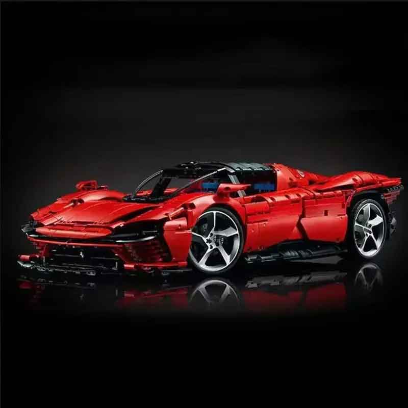 Rakuten - zmart 3778個 テクニカル デイトナ SP3 スーパーカー モデル ビルディング ブロック レッド スーパーカー ブロック 互換 車 ブロック カーモデル ブロック 技術系 ブロック 42143