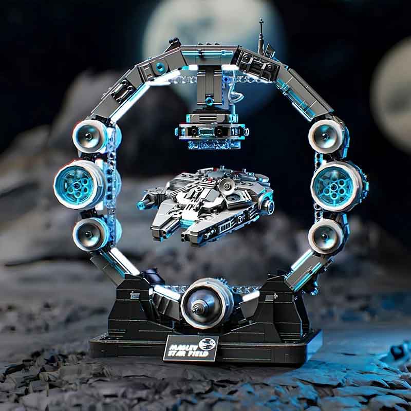 Rakuten - zmart スタープラン ビルディング ブロック モデル ファルコン 宇宙船 スターフィールド ブロック 磁気 浮遊 モデル 組み立て ブロック SF 宇宙 ゲート モデル スペース 建築