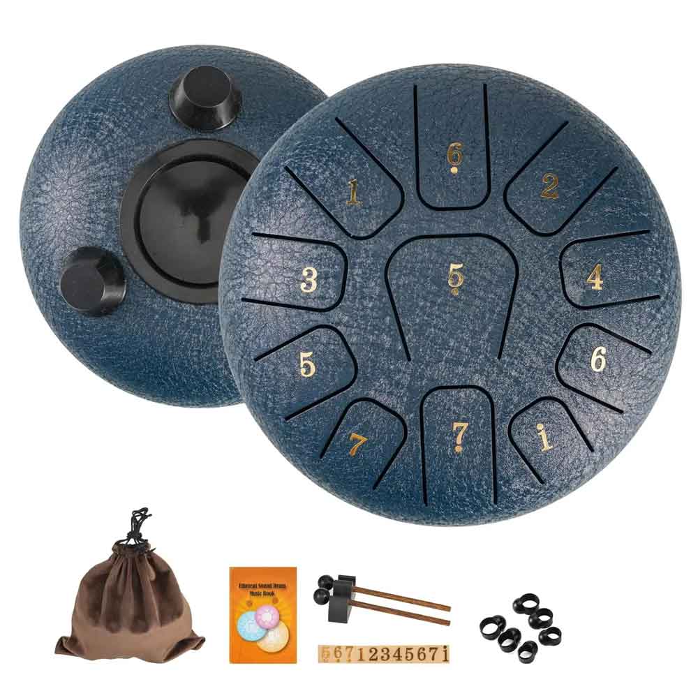 Rakuten - zmart 6 Inchs Miwayer 6インチ スチールタングドラム ギフトセット 11音 サウンド ヒーリング楽器 チューニングキット付き ヨガ 瞑想 スチール タング ドラム タングドラム スリット ドラム ハンドパン 風 楽器 癒し 楽器 ヒーリング ドラム 瞑想 楽器 ヨガ 音楽 楽器
