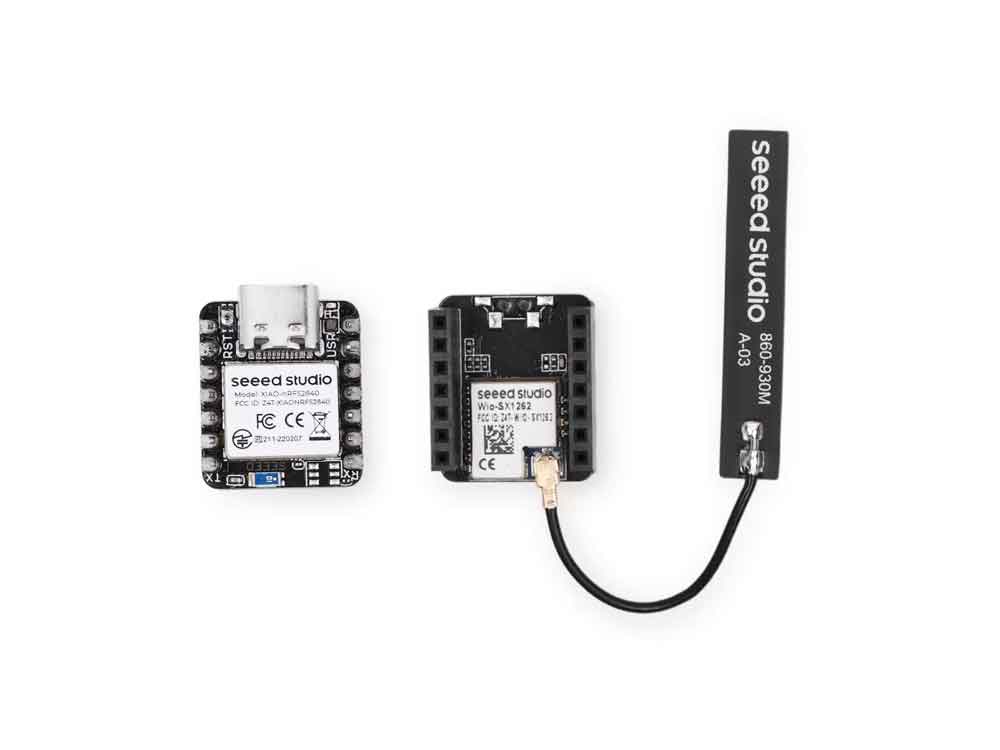 Meshtastic用XIAO nRF52840 & Wio-SX1262キット 868MHz 915MHz LoRa 862-930MHz マイクロコントローラー Bluetooth 内蔵アンテナ nRF52840開発ボード SX1262 LoRaモジュール LoRa通信キット IoTキット SeeedStudioXIAO - Image 3