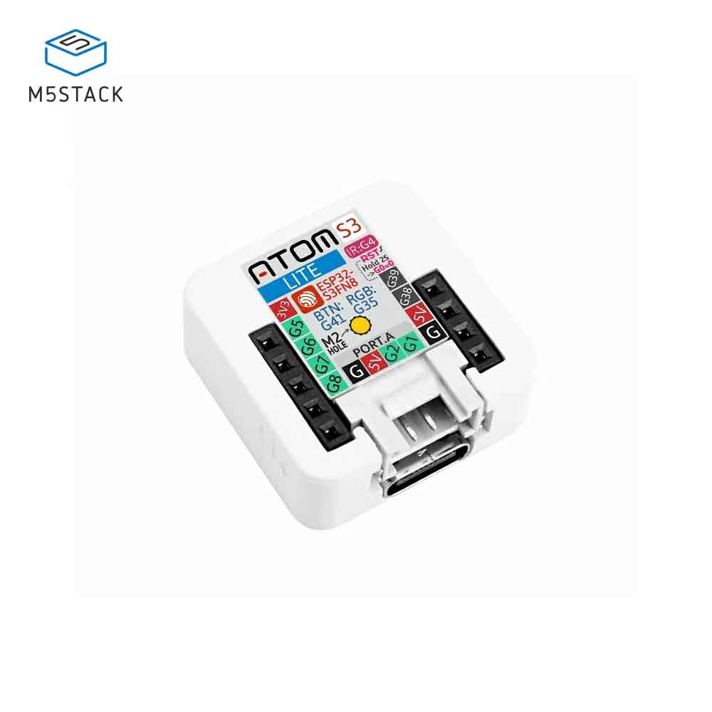 M5Stack AtomS3 Lite Atomシリーズ ESP32-S3FN8 プログラマブルコントローラ 8Mメモリ Wi-Fi開発キット IoTノード向け 開発ボード マイコン IoT開発 ESP32 小型マイコンボード USB-C開発ボード 組み込み開発ボード 電子工作用 Arduino互換 MicroPython対応