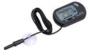 zmart 水槽 LCD デジタル アクアリウム 温度計 温度 水温計 黒色 温度検出器 魚アラーム ペット用品 ツール 水生