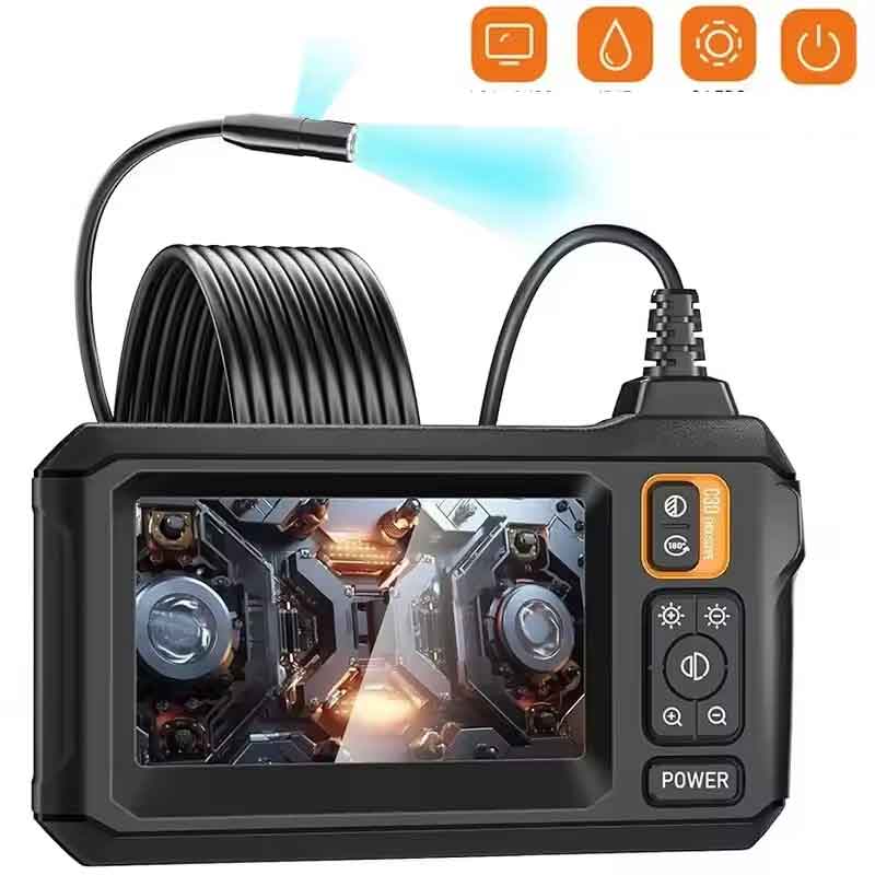 樂天商城 - zmart 5m 工業用 内視鏡 カメラ 8mm HD1080P 4.3インチ IPSスクリーン 1080P パイプ検査カメラ 自動車修理用 IP67 防水 8 LED