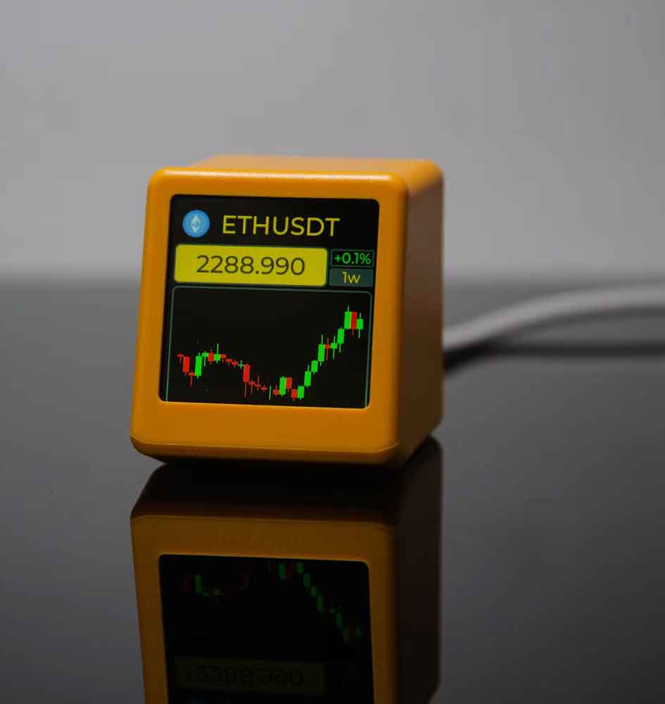 GeekMagic PRO ビットコイン 仮想通貨 株式 先物 為替レート 価格トラッカー ティッカー 時刻表示 天気 デスクトップ時計 天気表示 ガジェット BTC価格表示 投資情報ディスプレイ 日本語説明書付き zmart-shop-10002950 zmart楽天市場店 サンプル画像3
