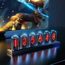 zmart RGB ニキシー管 時計 LED が光る IPS カラー スクリーン DIY アナログ デジタル チューブ ナイトライト ゲーム デスクトップ ホー...
