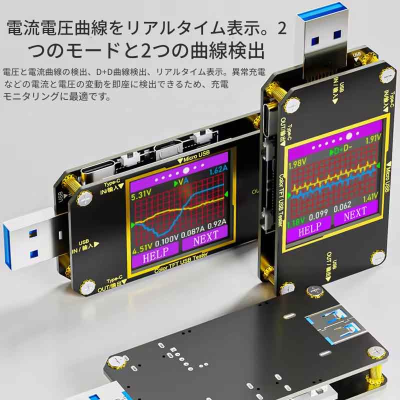 ATORCH A3 8A USBテスター Type-C 電流 電圧 モニター 急速 画像2
