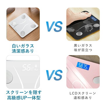 体重計 スマホ連動 体脂肪計 内臓脂肪 bluetooth搭載 デジタル コンパクト 24項目測定 USB 省エネ BMI 筋肉量 基礎代謝量 体重計 送料無料 メール便配送不可