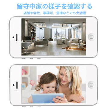 ≪送料無料≫ ネットワークカメラ スマホ対応 HD高画質 WIFIカメラ ワイヤレス 暗視撮影 動体検知 マイク内蔵 720P 100万画素 SDカード128Gまで対応 日本語説明書 簡単操作