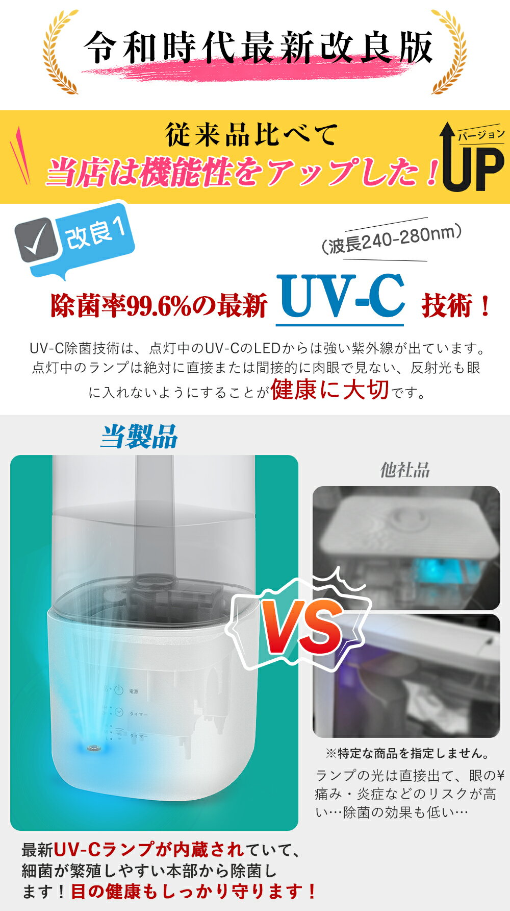 「楽天1位」 加湿器 ハイブリッド 【四重除菌】加湿器 加熱式 おしゃれ 加湿器 アロマ 大容量 6L 【最大70時間運転】 加湿器 卓上 上から給水 大容量 超音波加湿器 加湿器 寝室 リビング ハイブリッド式 オフィス 床置き 送料無料