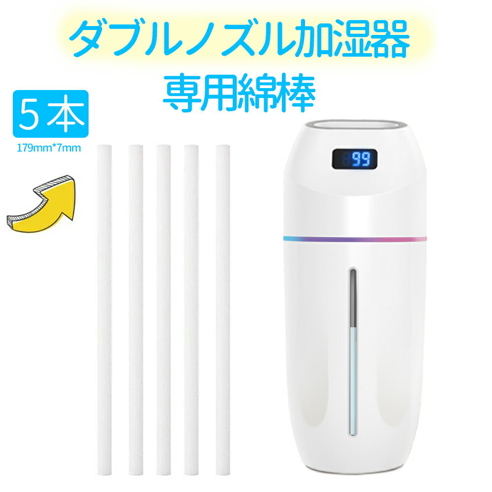 商品のご紹介 セット内容綿棒*5本 ご注意：加湿器本体は別のリンクでご購入くださいませ。 サイズ(約)179×7mm 配送時間帯 配送時間帯のご指定は承りませんので、予めご了承ください。 購入前にご注意※ダブルノズルの加湿器にしか適用できません。予めご了承ください。