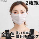 【返品交換不可】夏用布マスク 2枚組 女性用 薄型 立体 パープルグレー/ピンク/ライトブルー/ベージュ/ライトピンク フリーサイズ g935