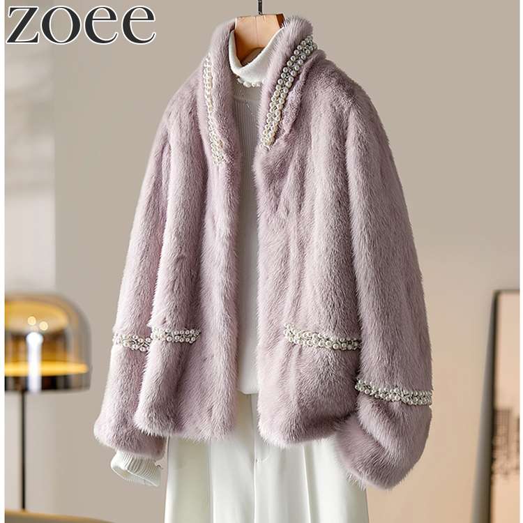 楽天市場】ピンクミンク ファーコートの通販