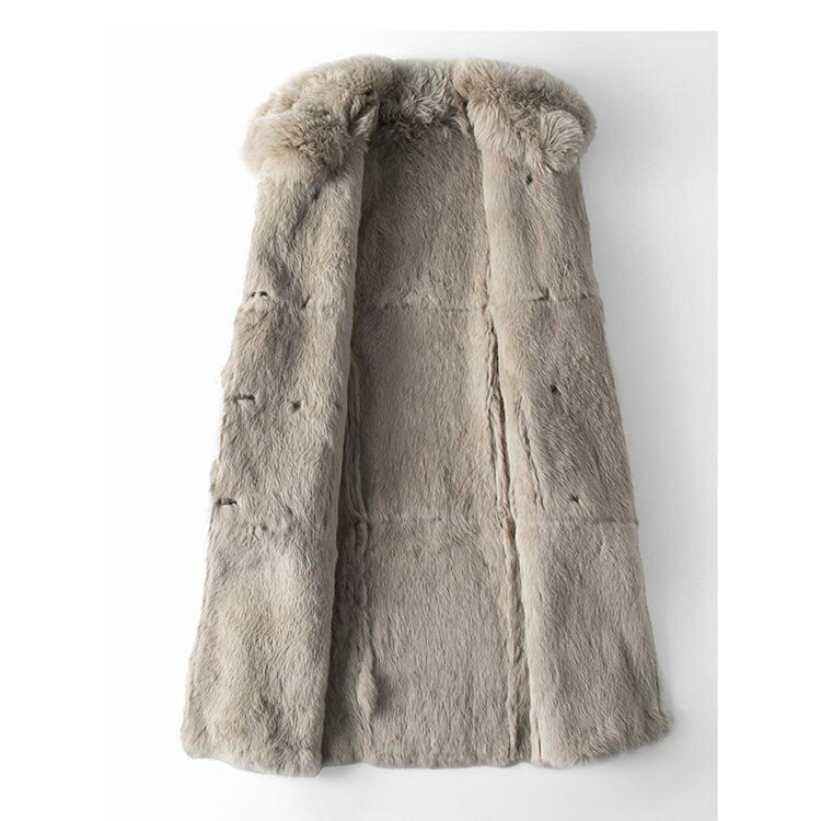 ラムファー襟 Wフェイス ラビットファームート...の紹介画像3