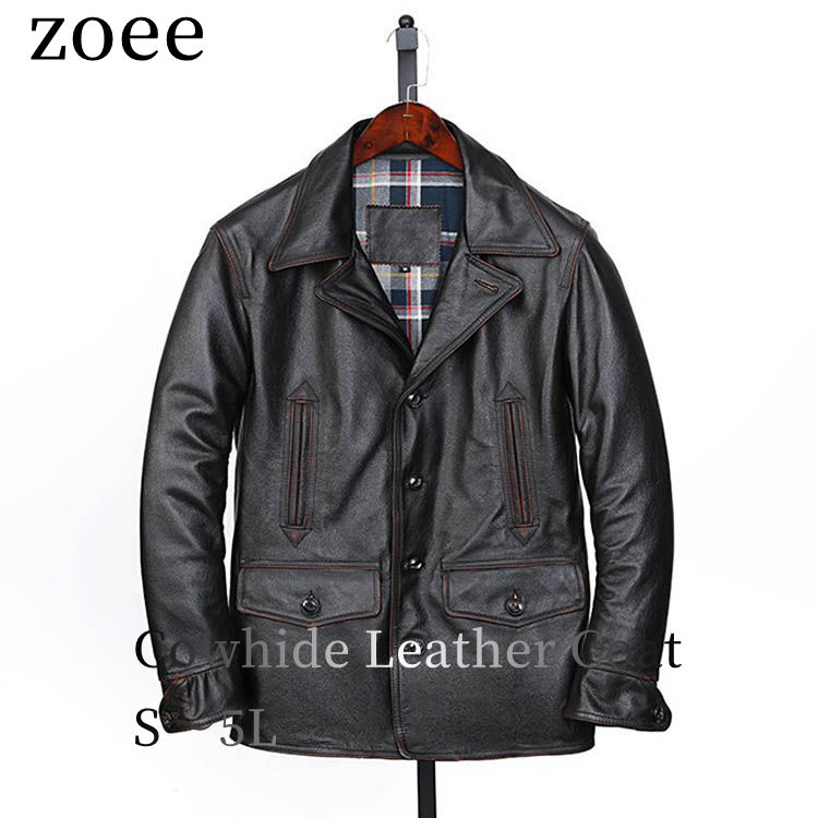 カウレザージャケットコートメンズ牛...
