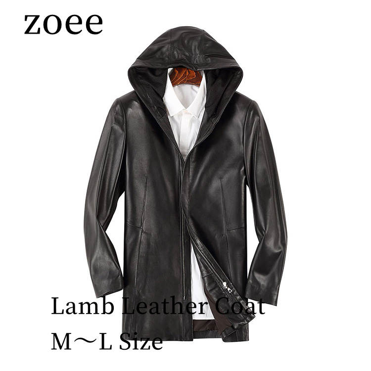 2025秋冬新作ラムレザー羊革フー...