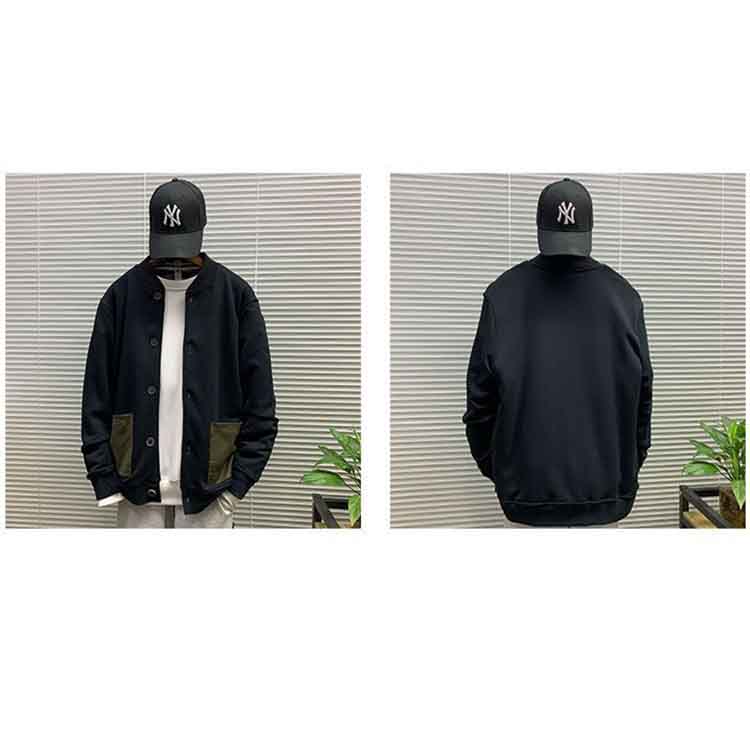 【2025春新作】 ジャケット ライトアウター コート 長袖 ショート メンズ 春 秋 ブラック M/L/2L l4t26