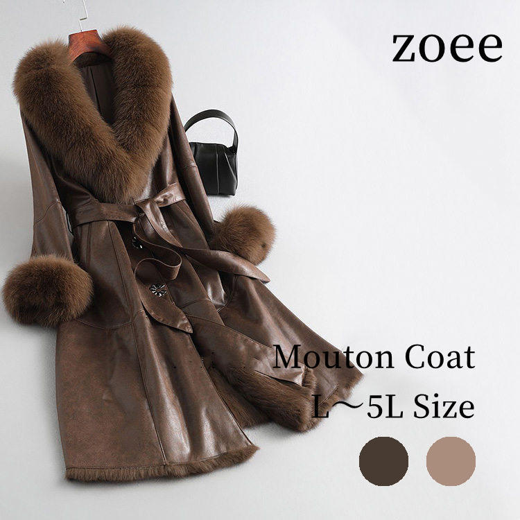 楽天市場】ベルト付きフォックスファーダウンコートの通販