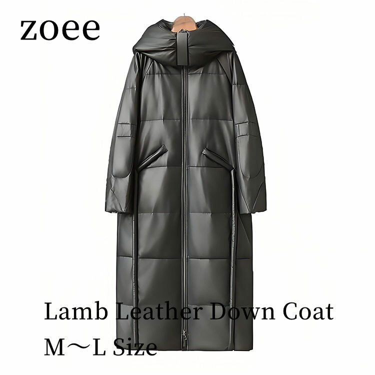 2025秋冬新作ラムレザーフードダ...