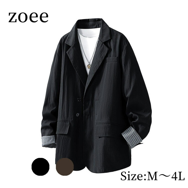Rakuten - 【2026春新作】テーラードジャケット ライトアウター 春ジャケット メンズ 長袖 春/秋 M/L/2L/3L/4L m4t06