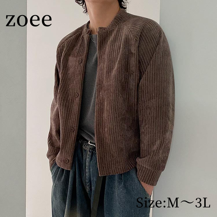 乐天商城 - 【2026春新作】スプリング ライトアウター メンズ アウター ジャケット ブルゾン 長袖 春/秋 ブラウン M/L/2L/3L m4t14