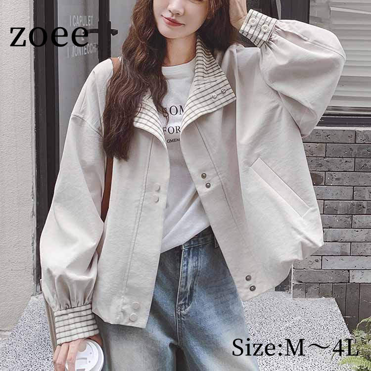 樂天商城 - 【2026春新作】スプリングコート レディース アウター ジャケット 長袖 春/秋 ベージュ M/L/2L/3L/4L m1t21