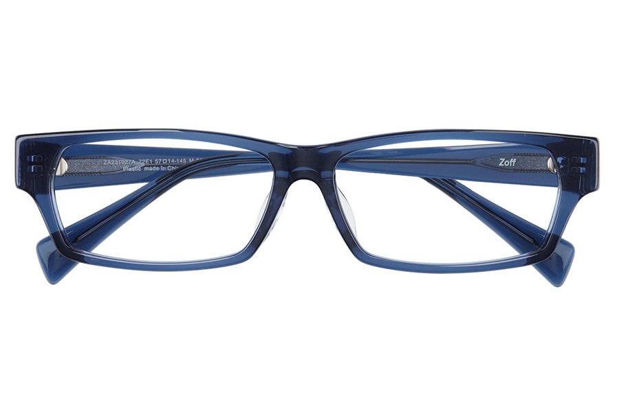 ≪5/20限定！エントリーで最大100％ポイントバック≫スクエア型 めがね（ブルー）｜BLACK STYLE｜Zoff CLASSIC（ゾフ・クラシック）｜度付きメガネ 度入りめがね ダテメガネ 眼鏡 メンズ おしゃれ zoff_dtk