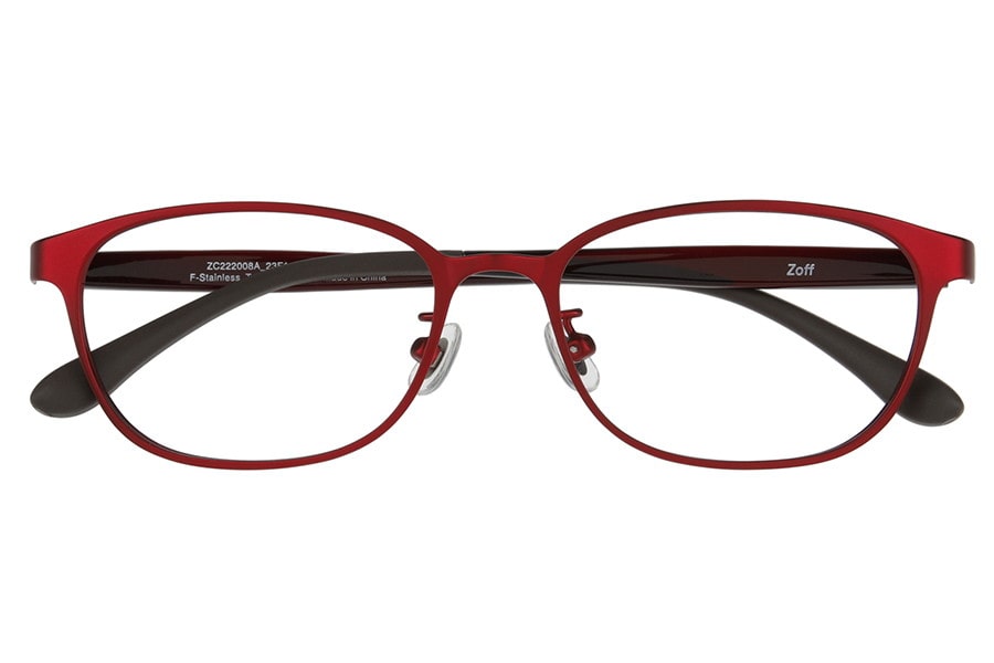 |ウェリントン型 めがね（レッド） WOMEN’S BASIC ゾフ メタルフレーム 度付きメガネ 度入りめがね ダテメガネ 眼鏡 レディース おしゃれ zoff_dtk メガネフレーム【ZC222008-23F1】【52□17-140】| zoff-10006421 Zoff (ゾフ) 楽天市場店 サンプル画像2