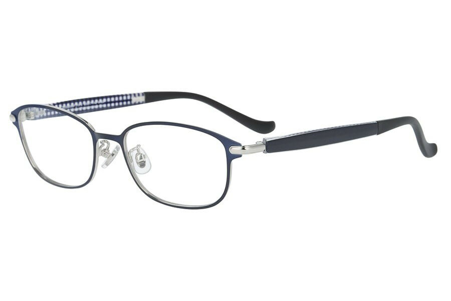 スクエア型 メガネ（ブルー（ネイビー））｜WOMEN’S BASIC｜度付きメガネ 度入りめがね ダテメガネ 眼鏡 伊達メガネ レンズ交換 レディース おしゃれ zoff_dtk メガネフレーム【ZC222003-72F2】【52□17-142】