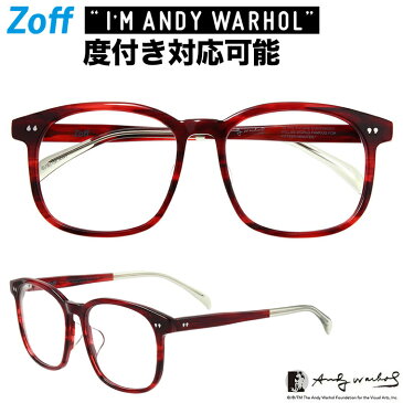 ウェリントン型めがね｜I’M ANDY WARHOL 〜Self-Portrait〜 Zoff（ゾフ） アンディ・ウォーホル 度付きメガネ 度入りめがね ダテメガネ メンズ レディース おしゃれ zoff_dtk【ZH181012_24A1 ZH181012-24A1 レッド】