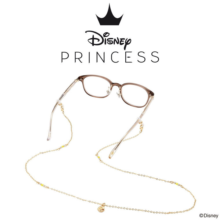 【スペシャルプライス】2WAY グラス・マスクコード（メガネチェーン）｜Disney PRINCESS｜ディズニー プリンセスコレクション Disneyzone グラスコード 眼鏡用チェーン メガネホルダー グラスホルダー おしゃれ【PRINCESS_CHAIN_BE PRINCESS-CHAIN-BE ゴールド】のサムネイル