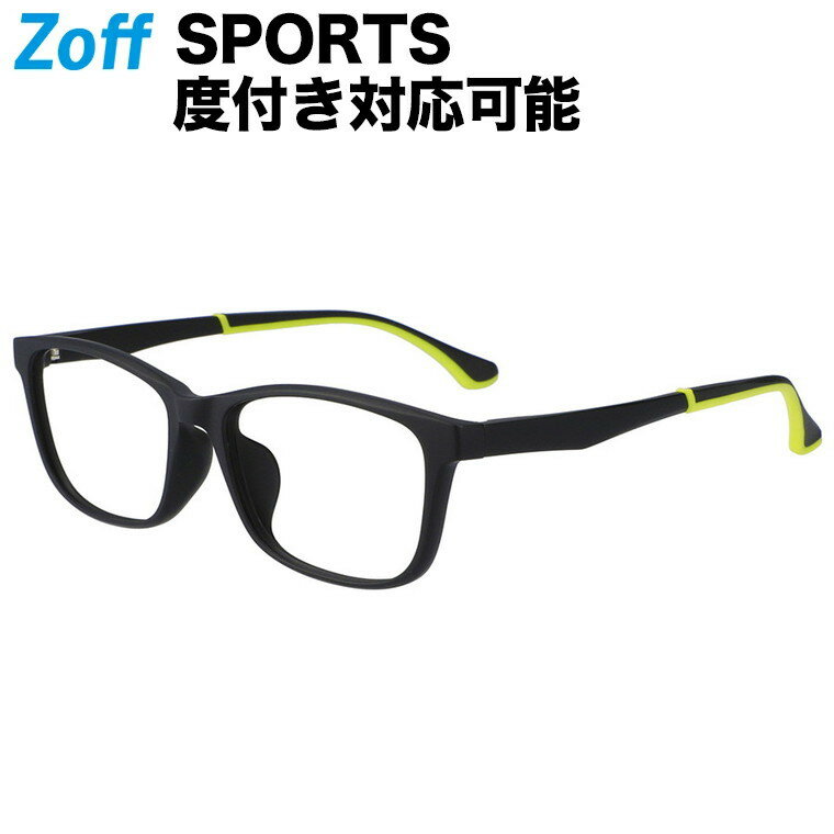 ウェリントン型 めがね｜Zoff SPORTS（ゾフ スポーツ）｜ 度付きメガネ 度入りめがね ダテメガネ 眼鏡 メンズ おしゃれ zoff_dtk【ZC211003_14F1 ZC211003-14F1 ブラック】【55□17-145】